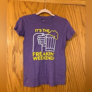 Local Celebrity Freakin’ Weekend Purple Women's T-Shirt - NWT - Size S